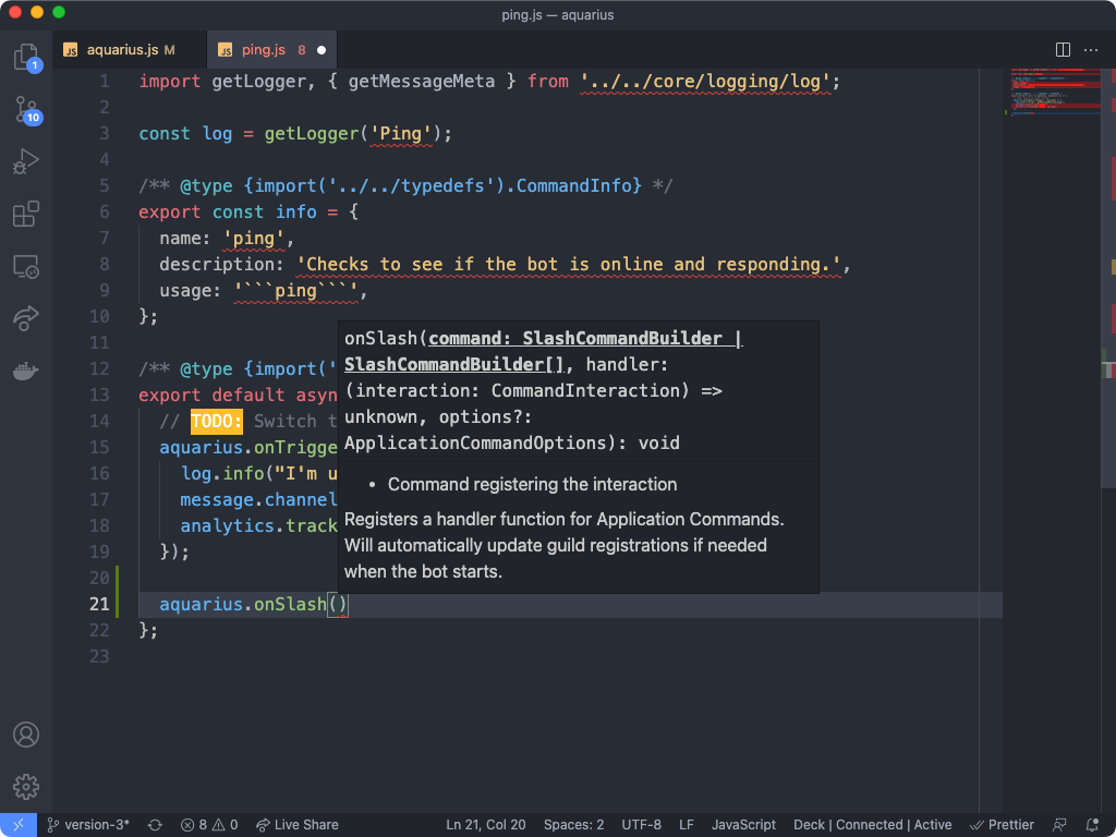 Methods show up in IntelliSense with argument data